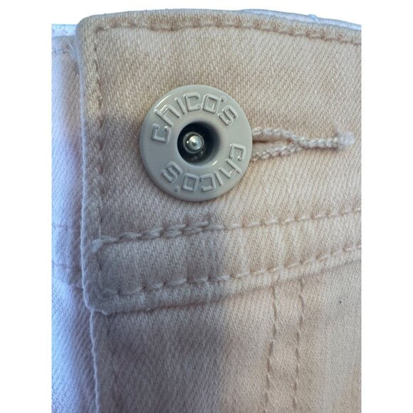 2/$30 Chicos size 0 Pink Straight-Leg Jeans - Picture 6 of 16